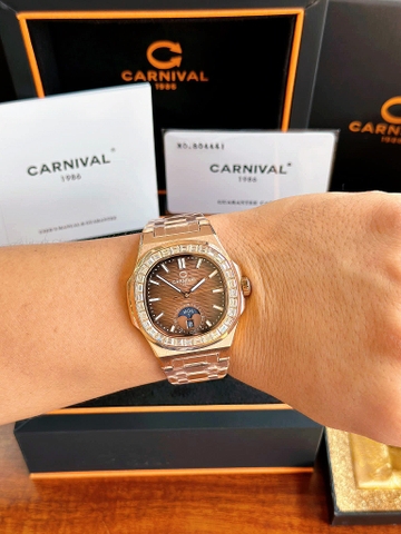 Đồng Hồ Nam Dây Thép Carnival Nautilus 8110G-VH Automatic - Kính Sapphire - Size 41mm - 3 Màu - 8110G-VH-D - 8110G-VH-N - 8110G-VH-X