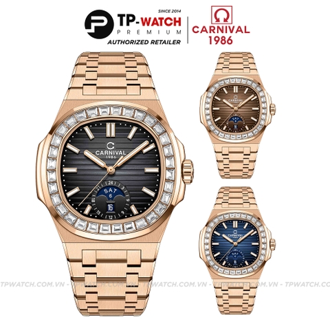 Đồng Hồ Nam Dây Thép Carnival Nautilus 8110G-VH Automatic - Kính Sapphire - Size 41mm - 3 Màu - 8110G-VH-D - 8110G-VH-N - 8110G-VH-X