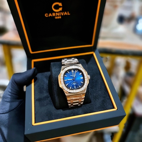 Đồng Hồ Nam Dây Thép Carnival Nautilus 8110G-VH Automatic - Kính Sapphire - Size 41mm - 3 Màu - 8110G-VH-D - 8110G-VH-N - 8110G-VH-X
