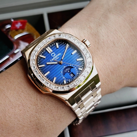 Đồng Hồ Nam Dây Thép Carnival Nautilus 8110G-VH Automatic - Kính Sapphire - Size 41mm - 3 Màu - 8110G-VH-D - 8110G-VH-N - 8110G-VH-X