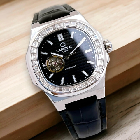 Đồng Hồ Nam Dây Da Carnival Nautilus 8128G-VT-DD Automatic - Kính Sapphire - Size 41mm - 4 Màu - 8128G-VT-DD-D - 8128G-VT-DD-X - 8128G-VT-DD-N - 8128G-VT-DD-XDT