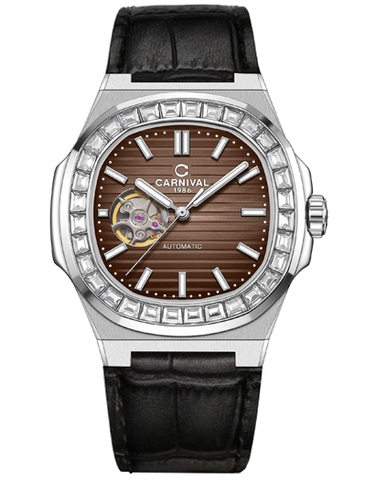 Đồng Hồ Nam Dây Da Carnival Nautilus 8128G-VT-DD Automatic - Kính Sapphire - Size 41mm - 4 Màu - 8128G-VT-DD-D - 8128G-VT-DD-X - 8128G-VT-DD-N - 8128G-VT-DD-XDT