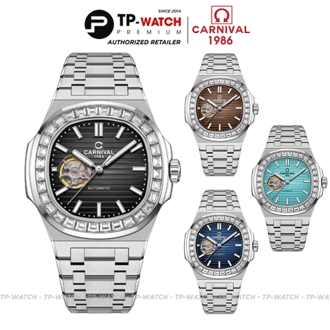 Đồng Hồ Nam Dây Thép Carnival Nautilus 8128G-VT Automatic - Kính Sapphire - Size 41mm - 4 Màu - 8128G-VT-D - 8128G-VT-X - 8128G-VT-N - 8128G-VT-XDT