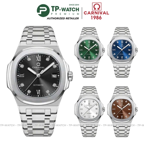 Đồng Hồ Nam Dây Thép Carnival 8160G-VT Automatic - Kính Sapphire - Size 41mm