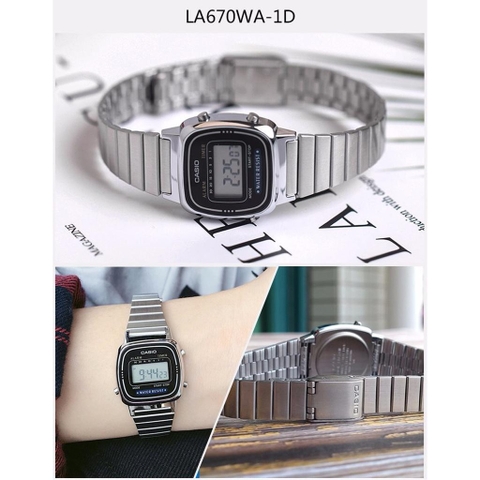 CASIO STANDARD LA670WA-1SDF Dây Thép | LA670WA-1S