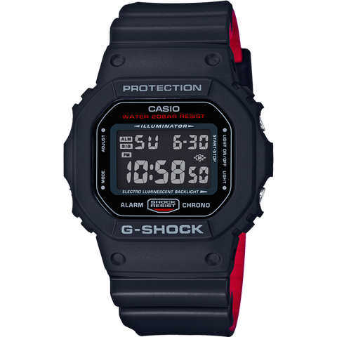G-SHOCK DW-5600HR-1 Black x Red Heritage Color