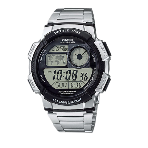 CASIO WORLDTIME AE-1000WD-1A PIN 10 NĂM