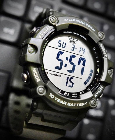 CASIO NAM DUAL TIME AE-1500WHX-3A | PIN 10 NĂM | AE-1500WHX-3AVDF