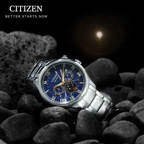 Đồng Hồ Nam Dây Thép Citizen AP1050-81L  Eco-Drive | Kính Sapphire | Năng Lượng Ánh Sáng