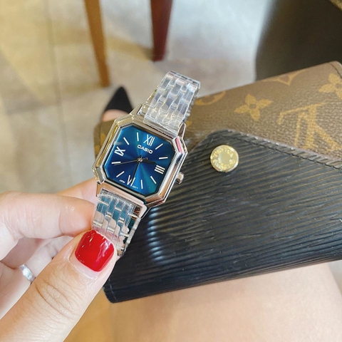 Casio Nữ LTP-E169D-2BDF Dây Thép | LTP-E169D-2B