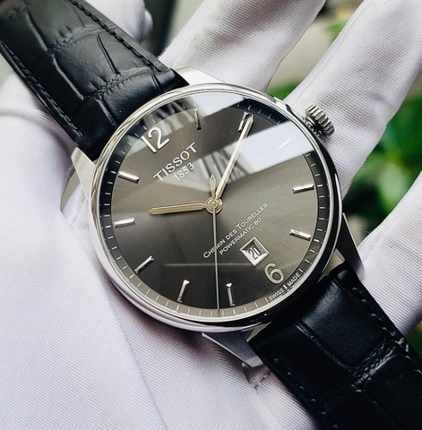 Đồng Hồ Nam Dây Da Tissot Chemin Des Tourelles Powermatic 80 T099.407.16.447.00