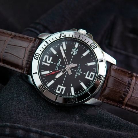 CASIO STANDARD MTP-VD01L-1BVUDF Dây Da | MTP-VD01L-1B