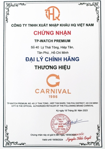 Đồng Hồ Nam Dây Da Carnival Nautilus G8108.302.032 Automatic - Kính Sapphire - Size 41mm - Carnival 8108G-VT-MDEN