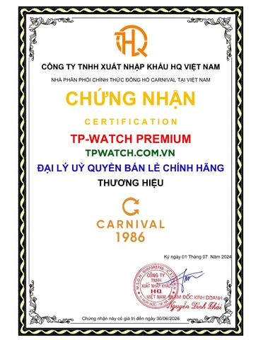 Đồng Hồ Nam Dây Thép Carnival Nautilus 8108G1-VH-X Automatic - Kính Sapphire - Size 41mm