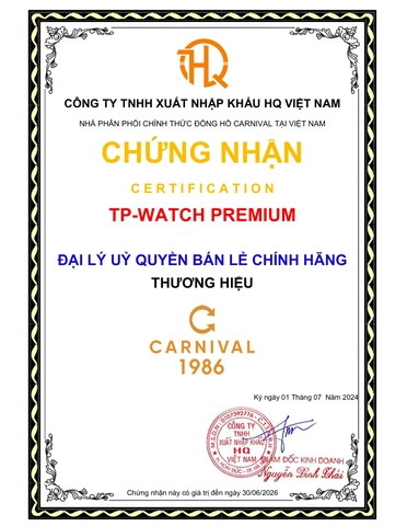 Đồng Hồ Nam Dây Cao Su Carnival 8168G-VH-DCS-XL Automatic - Kính Sapphire - Size 42mm