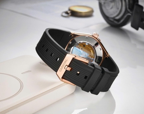 Đồng Hồ Nam Dây Cao Su Carnival 8168G-VH-DCS-XL Automatic - Kính Sapphire - Size 42mm