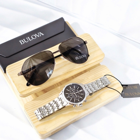 Đồng Hồ Cặp Đôi Bulova 96K107 và 96L317 Máy Quartz