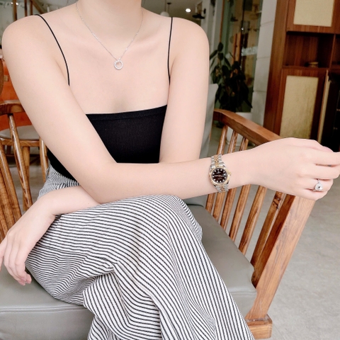 Đồng Hồ Cặp Đôi Dây Thép Carnival 8131-CH-N Chocolate Demi Rose Gold