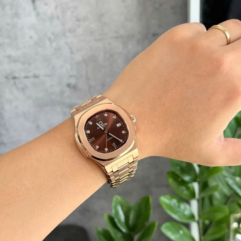 Đồng Hồ Cặp Đôi Dây Thép Carnival 8160-VH-N Chocolate Rose Gold
