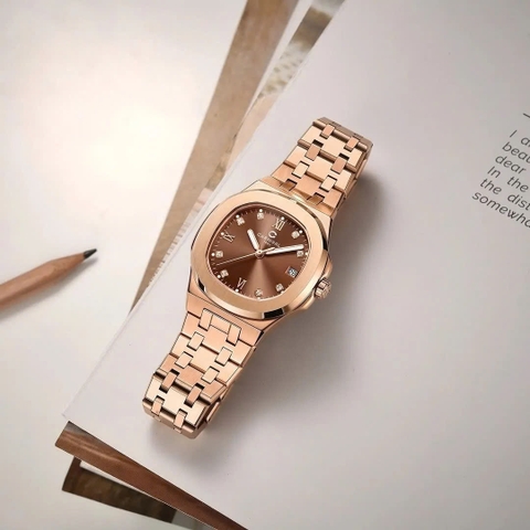 Đồng Hồ Cặp Đôi Dây Thép Carnival 8160-VH-N Chocolate Rose Gold