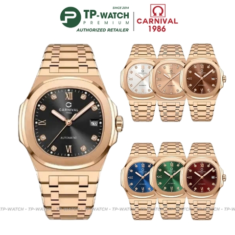 Đồng Hồ Nam Dây Thép Carnival 8160G-VH Automatic - Kính Sapphire - Size 41mm