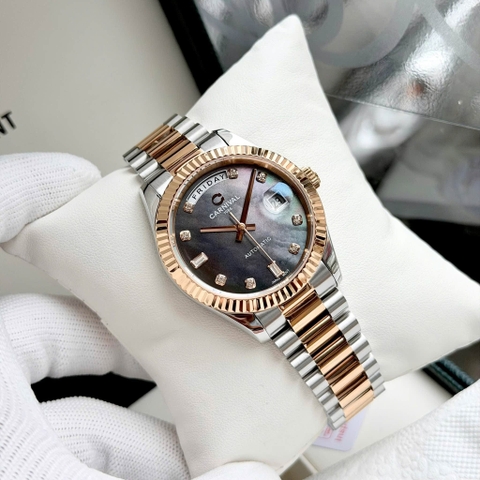 Đồng hồ nam Dây Thép Carnival 8239G-CH-DK Automatic - Kính Sapphire - Size 38mm - Chống nước 50m