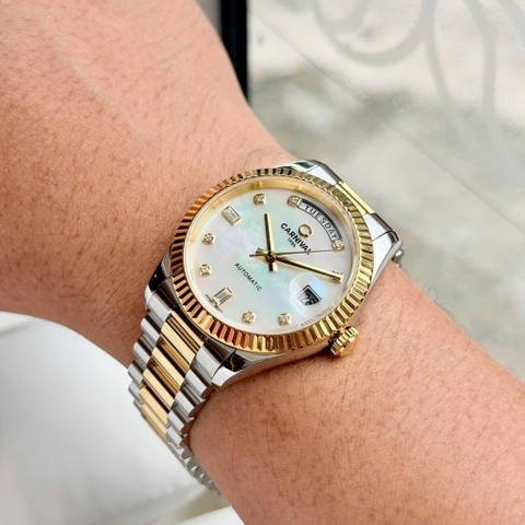 Đồng hồ nam Dây Thép Carnival 8239G-CV-TK Automatic - Kính Sapphire - Size 38mm - Chống nước 50m