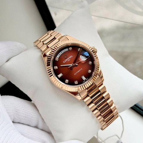 Đồng hồ nam Dây Thép Carnival 8239G-VH-N Automatic - Kính Sapphire - Size 38mm - Chống nước 50m
