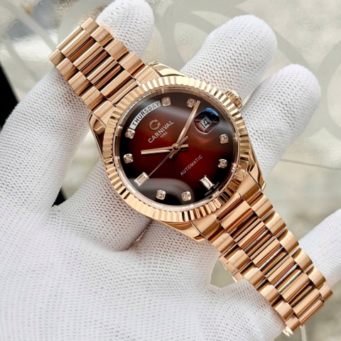 Đồng hồ nam Dây Thép Carnival 8239G-VH-N Automatic - Kính Sapphire - Size 38mm - Chống nước 50m