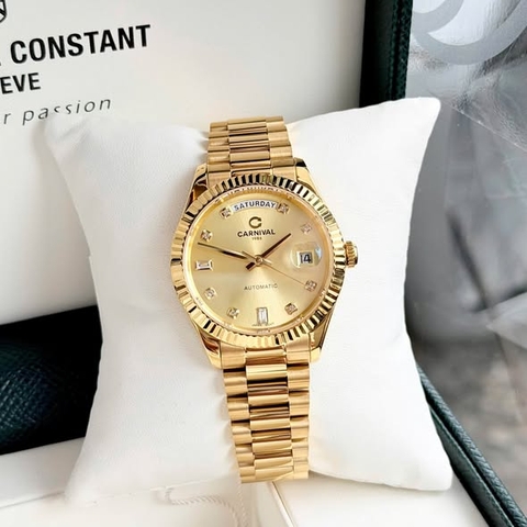 Đồng hồ nam Dây Thép Carnival 8239G-VV-V Automatic - Kính Sapphire - Size 38mm - Chống nước 50m