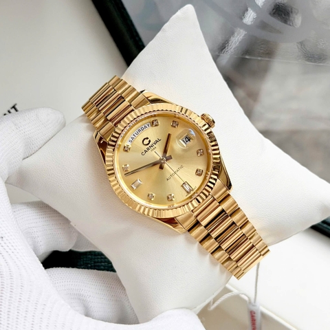 Đồng hồ nam Dây Thép Carnival 8239G-VV-V Automatic - Kính Sapphire - Size 38mm - Chống nước 50m