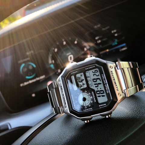 CASIO WORLDTIME AE-1200WHD-1A | PIN 10 NĂM | AE-1200WHD-1AVDF