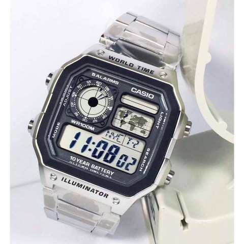 CASIO WORLDTIME AE-1200WHD-1A | PIN 10 NĂM | AE-1200WHD-1AVDF