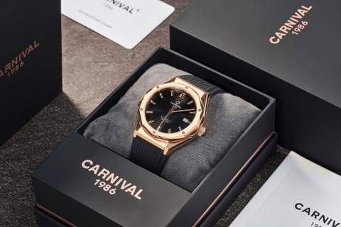 Đồng Hồ Nam Dây Cao Su Carnival 8168G-VH-DCS-D Automatic - Kính Sapphire - Size 42mm