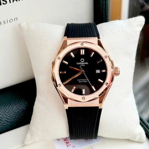 Đồng Hồ Nam Dây Cao Su Carnival 8168G-VH-DCS-D Automatic - Kính Sapphire - Size 42mm