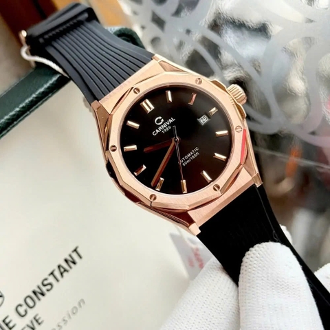 Đồng Hồ Nam Dây Cao Su Carnival 8168G-VH-DCS-D Automatic - Kính Sapphire - Size 42mm