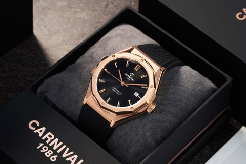 Đồng Hồ Nam Dây Cao Su Carnival 8168G-VH-DCS-D Automatic - Kính Sapphire - Size 42mm