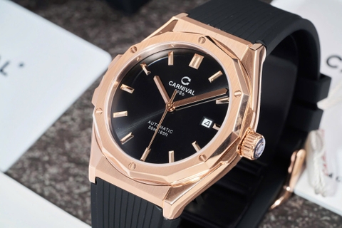 Đồng Hồ Nam Dây Cao Su Carnival 8168G-VH-DCS-D Automatic - Kính Sapphire - Size 42mm