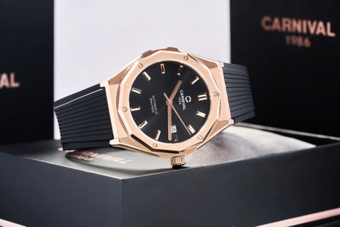 Đồng Hồ Nam Dây Cao Su Carnival 8168G-VH-DCS-D Automatic - Kính Sapphire - Size 42mm