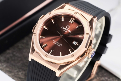 Đồng Hồ Nam Dây Cao Su Carnival 8168G-VH-DCS-N Automatic - Kính Sapphire - Size 42mm