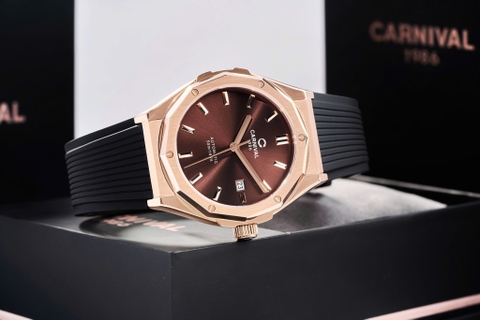 Đồng Hồ Nam Dây Cao Su Carnival 8168G-VH-DCS-N Automatic - Kính Sapphire - Size 42mm