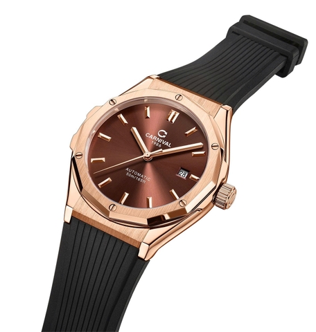 Đồng Hồ Nam Dây Cao Su Carnival 8168G-VH-DCS-N Automatic - Kính Sapphire - Size 42mm