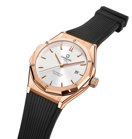 Đồng Hồ Nam Dây Cao Su Carnival 8168G-VH-DCS-T Automatic - Kính Sapphire - Size 42mm