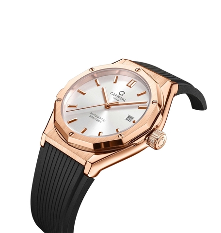 Đồng Hồ Nam Dây Cao Su Carnival 8168G-VH-DCS-T Automatic - Kính Sapphire - Size 42mm