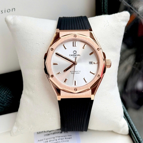 Đồng Hồ Nam Dây Cao Su Carnival 8168G-VH-DCS-T Automatic - Kính Sapphire - Size 42mm