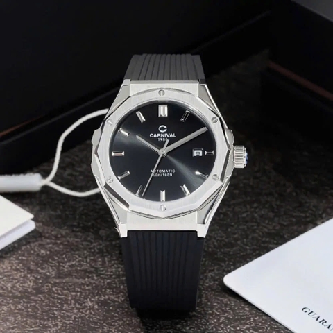 Đồng Hồ Nam Dây Cao Su Carnival 8168G-VT-DCS-D Automatic - Kính Sapphire - Size 42mm