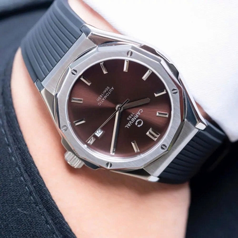 Đồng Hồ Nam Dây Cao Su Carnival 8168G-VT-DCS Automatic - Kính Sapphire - Size 42mm