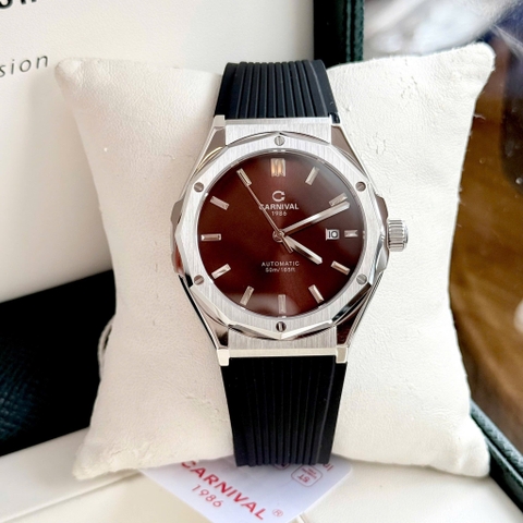 Đồng Hồ Nam Dây Cao Su Carnival 8168G-VT-DCS-N Automatic - Kính Sapphire - Size 42mm