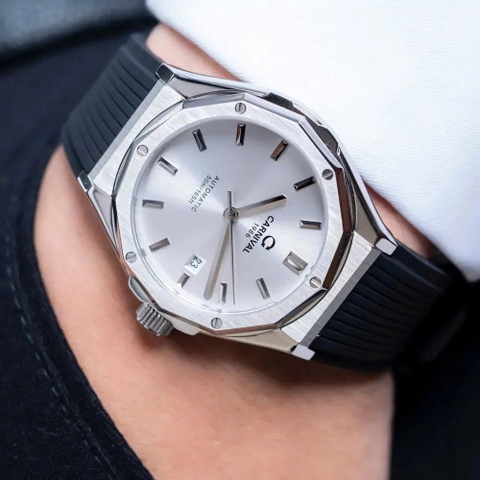 Đồng Hồ Nam Dây Cao Su Carnival 8168G-VT-DCS Automatic - Kính Sapphire - Size 42mm