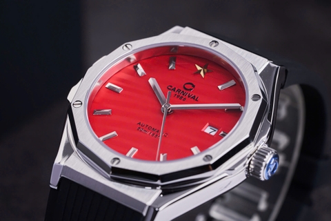 Đồng Hồ Nam Dây Cao Su Carnival 8168G-VT-DCS-VN Limited Việt Nam - Automatic - Kính Sapphire - Size 42mm